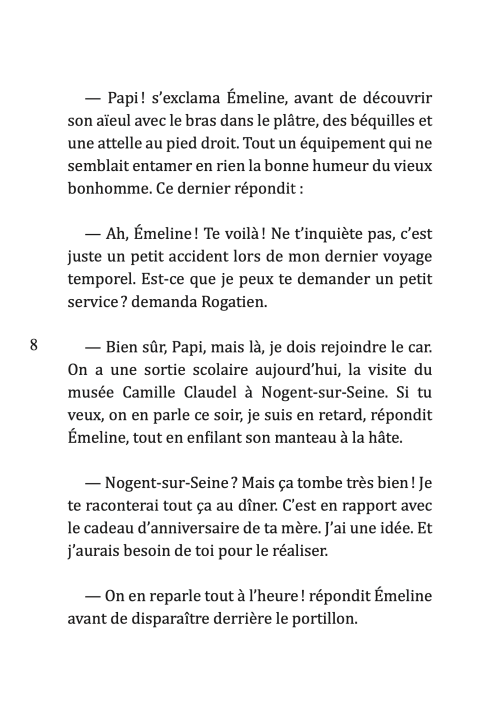 Extrait du livre "Émeline et le défi de Nogent-sur-Seine"